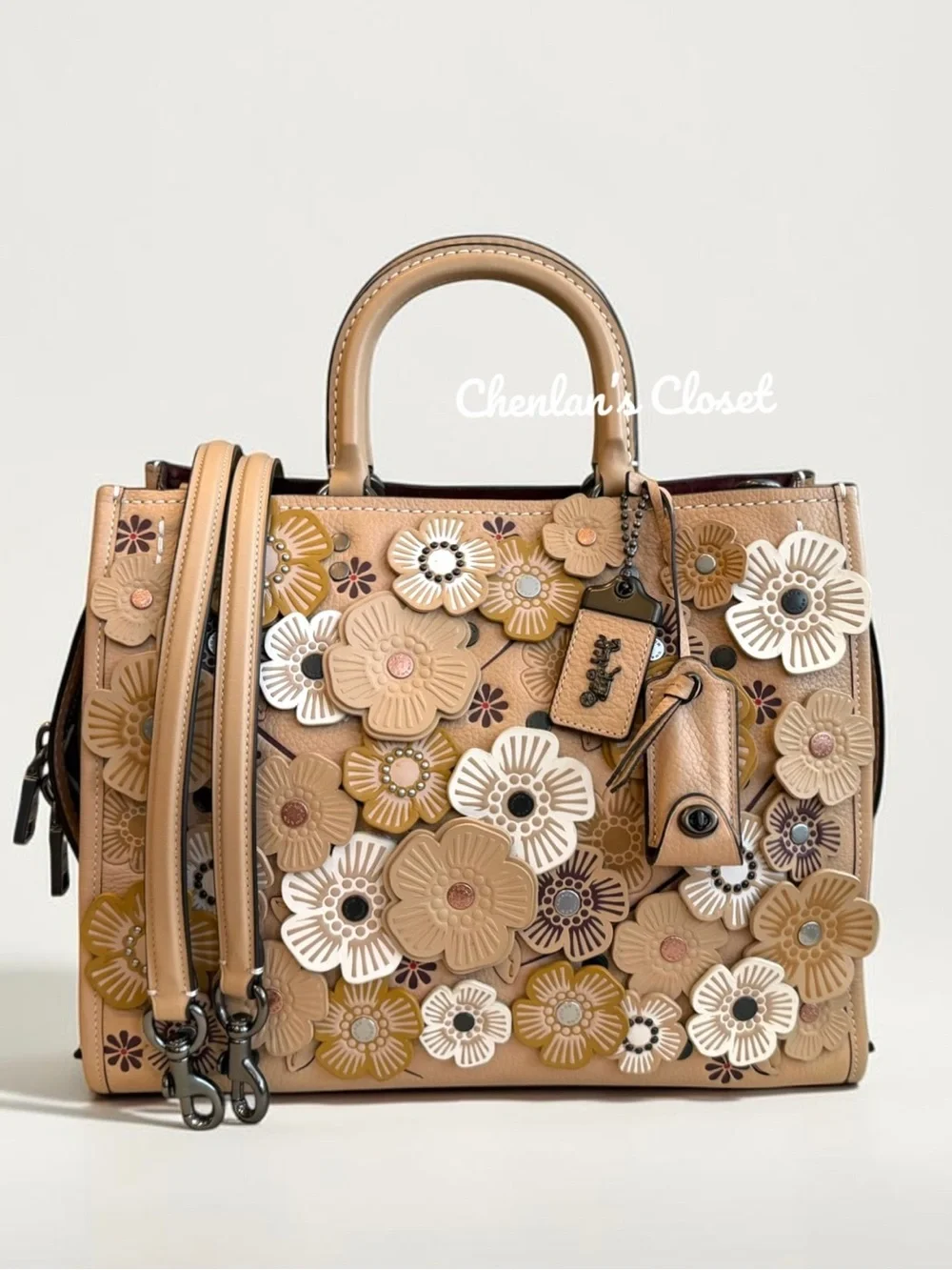 Like New Coach Rogue 30 Tea Rose Satchel